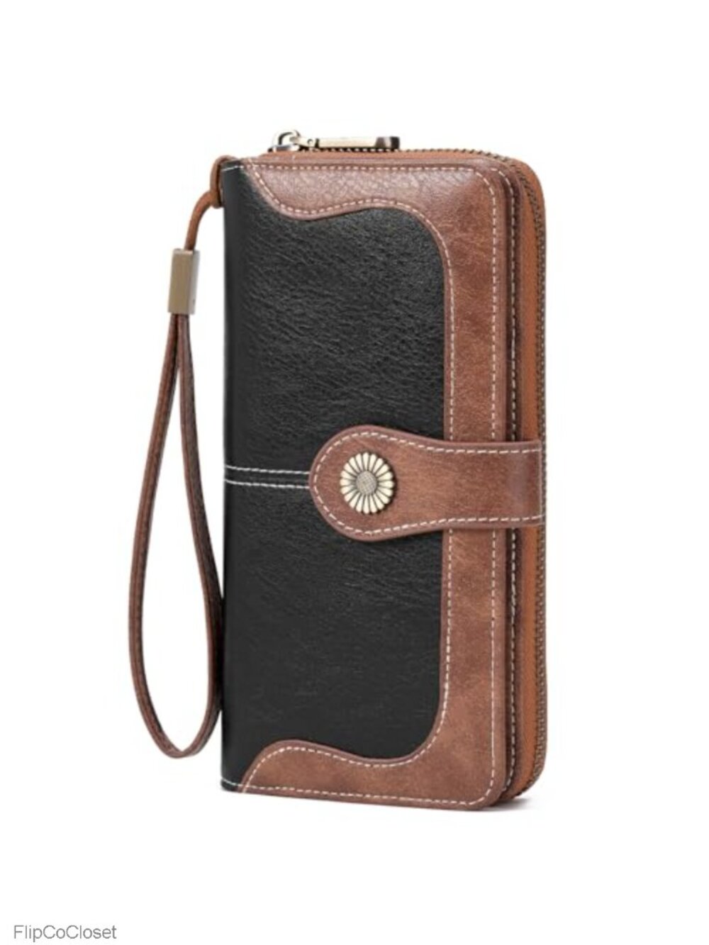 RFID Blocking Bifold Faux Leather Wallet Large Capacity 16 Card Slots